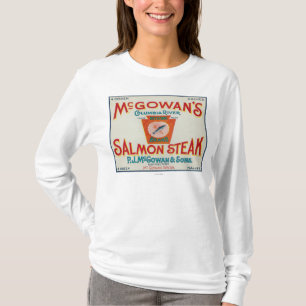 McGowan, Washington - Etiket voor Keystone Salmon- T-shirt