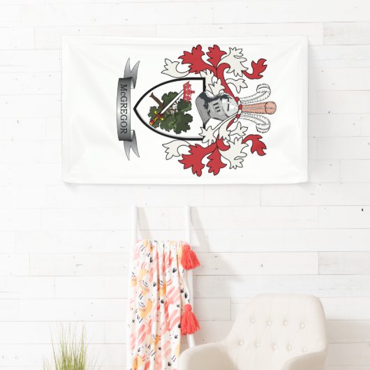 McGregor Family Crest Coat of Arms Spandoek (Insitu)