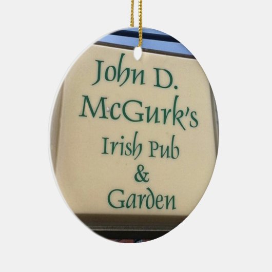 McGurk's, St. Louis, Irish Pub, kerstversiering Keramisch Ornament (Rechts)
