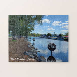 McHenry, Illinois   De Fox River Walkway Legpuzzel