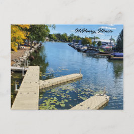 McHenry, Illinois Fox River Boatway Briefkaart