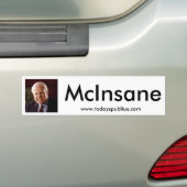 McInsane - John McCain Bumpersticker (Op auto)