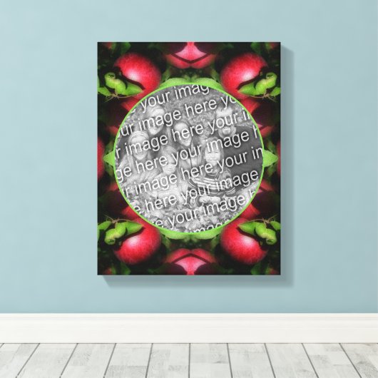 McIntosh Apples Lijst Creëer Uw eigen foto Canvas Afdruk (Insitu (Houten vloer))