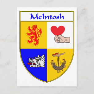 McIntosh Coat of Arms/Family Crest Briefkaart