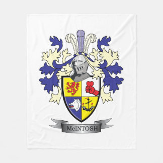 McIntosh Family Crest Coat of Arms Fleece Deken