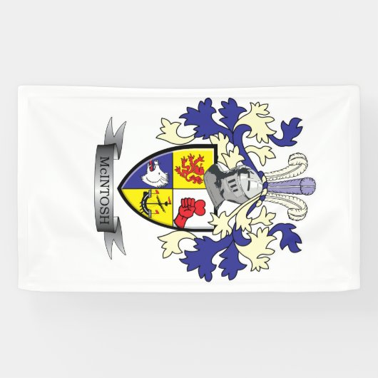McIntosh Family Crest Coat of Arms Spandoek (Horizontaal)