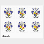McIntosh Family Crest Coat of Arms Vierkante Sticker (Vel)