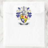 McIntosh Family Crest Coat of Arms Vierkante Sticker (Tas)