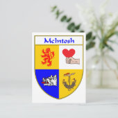 McIntosh wapenschild/familiewapen Briefkaart (Staand voorkant)