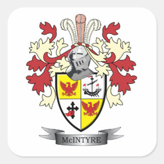 McIntyre Family Crest Coat of Arms Vierkante Sticker