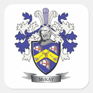 McKay Family Crest Coat of Arms Vierkante Sticker