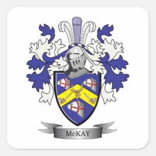 McKay Family Crest Coat of Arms Vierkante Sticker