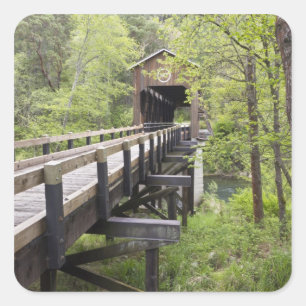 McKee overdekte brug, Jacksonville, Oregon Vierkante Sticker
