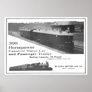 McKeen 300 HP Gasoline Motor Car Poster