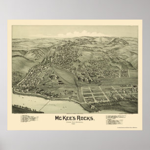 McKee's Rocks, PA Panorama - 1901 Poster