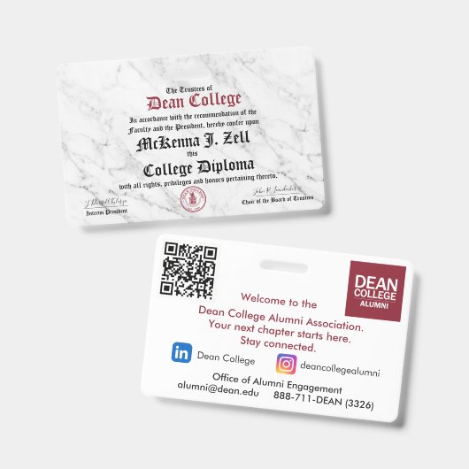 McKenna J. Zell Badge (Voor- en achterkant)