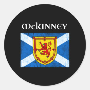 McKinney Clan Schotse naam Schotse vlag Ronde Sticker