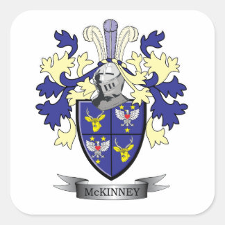 McKinney Family Crest Coat of Arms Vierkante Sticker