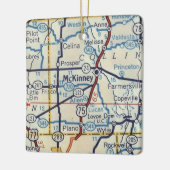 McKinney TX  Map Keramisch Ornament (Links)