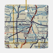 McKinney TX  Map Keramisch Ornament (Achterkant)