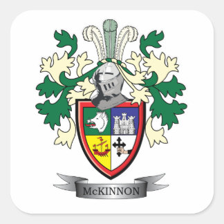 McKinnon Family Crest Coat of Arms Vierkante Sticker