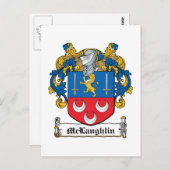 McLaughlin Family Crest Briefkaart (Voorkant / Achterkant)