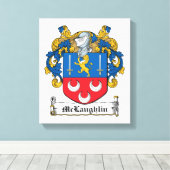 McLaughlin Family Crest Canvas Afdruk (Insitu (Houten vloer))