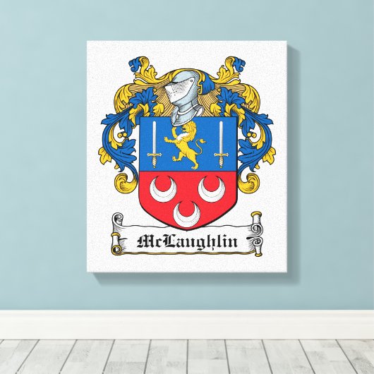 McLaughlin Family Crest Canvas Afdruk (Insitu (Houten vloer))