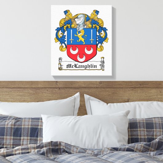 McLaughlin Family Crest Canvas Afdruk (Insitu (Slaapkamer))