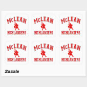 McLean Highlanders Vierkante Sticker (Vel)