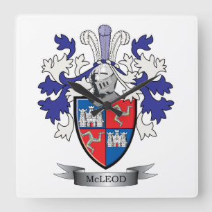 McLeod Family Crest Coat of Arms Vierkante Klok