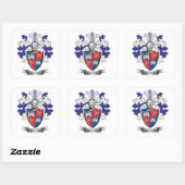McLeod Family Crest Coat of Arms Vierkante Sticker (Vel)