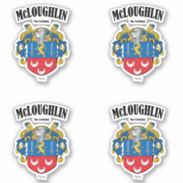 McLoughlin Crest Ierse vertaling en betekenis (x4) Sticker