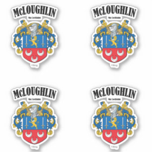 McLoughlin Crest Ierse vertaling en betekenis (x4) Sticker