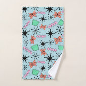 MCM Atomic Blue Sinaasappel Pink Green Bad Handdoek (Handdoek)