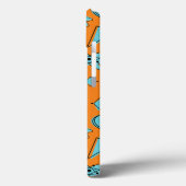 MCM Atomic Shapes Turquoise op Sinaasappel Case-Mate iPhone Case (Achterkant / Links)