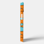 MCM Atomic Shapes Turquoise op Sinaasappel Case-Mate iPhone Case (Achterkant / Rechts)