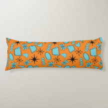 MCM Atomic Shapes Turquoise op Sinaasappel