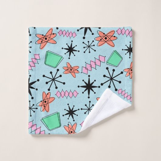 MCM bleu atomique orange rose vert (Gant de toilette)