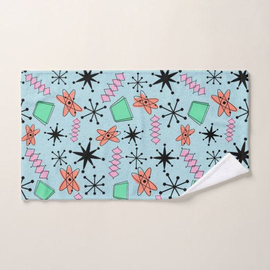 MCM bleu atomique orange rose vert (Serviette à main)