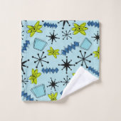 MCM - Blues atomiques et vert (Gant de toilette)