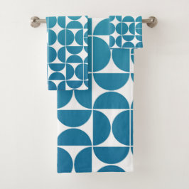 MCM Bold Blues Pattern Bad Handdoek