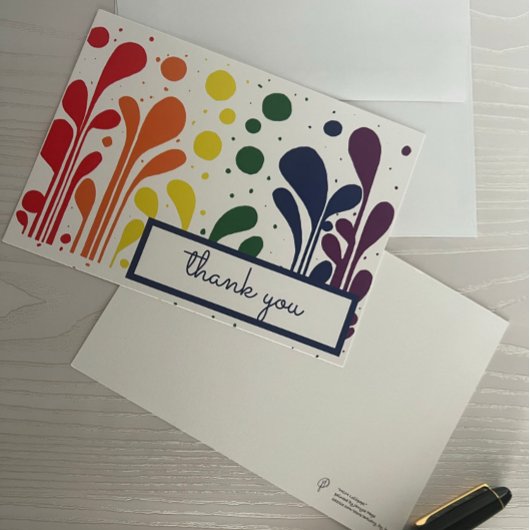 MCM Carte de remerciements de Lollipops de peintur