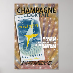MCM CHAMPAGNE COCKTAIL RECEPT vers 2 Poster