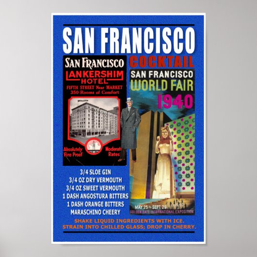 MCM COCKTAIL RECIPE 'SAN FRANCISCO' POSTER (Voorkant)