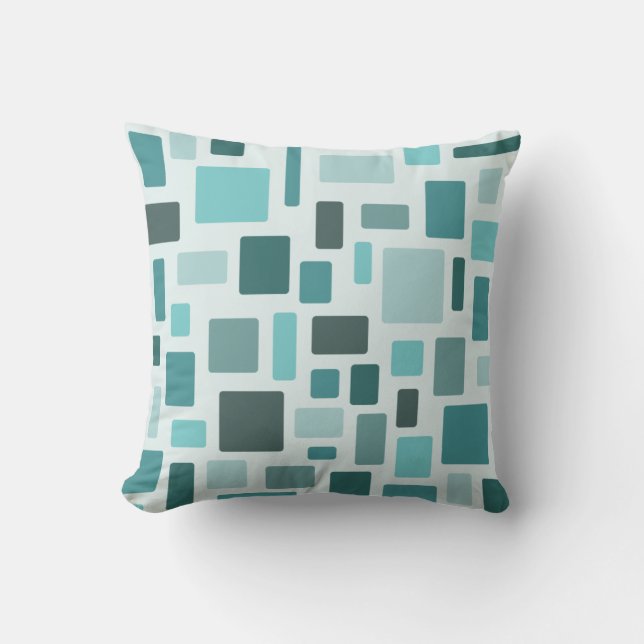 MCM Disarrayed Bricks Aquamarine Kussen (Voorkant)