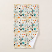 MCM Espace âge Motif rétro Bleu rouge jaune (Serviette à main)