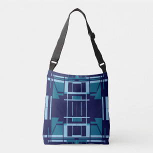 MCM Geïnspireerd Turquoise Lichtblauw Navy Grote T Crossbody Tas