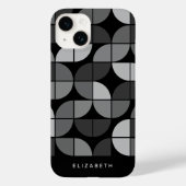 MCM Geometric Mod Circles Patroon - zwart en grijs Case-Mate iPhone Case (Achterkant)