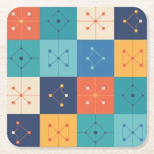 MCM Geometric Pattern Onderzetter Set (Voorkant)
